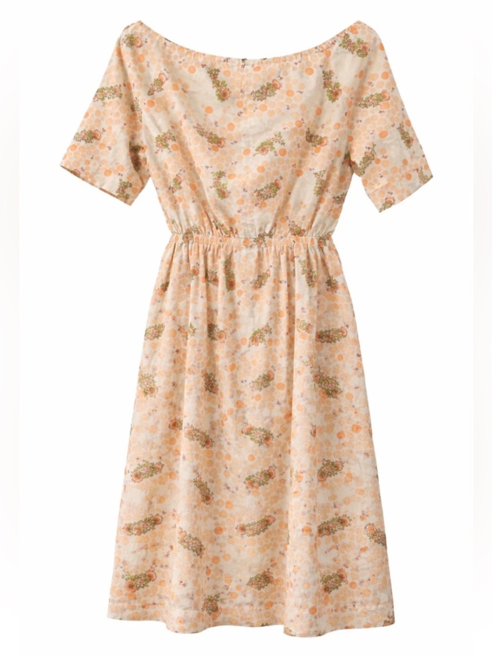 Handmade Vintage Style Prairie Dress Floral Polka Dot Cottagecore Midi